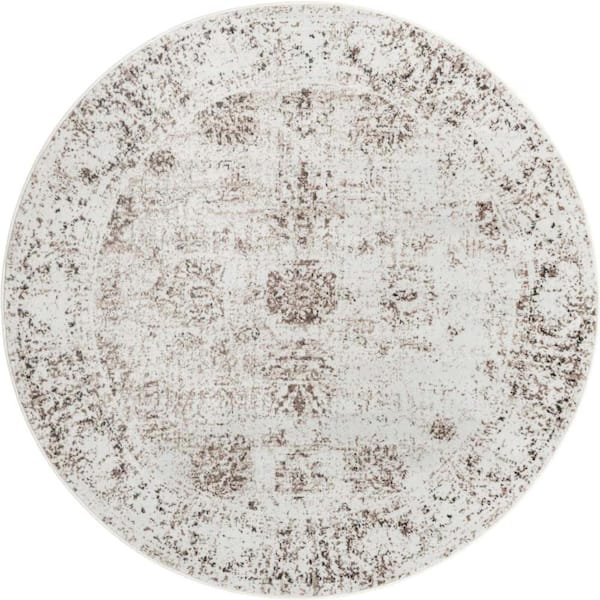 Unique Loom Sofia Casino Beige 7 ft. x 7 ft. Area Rug