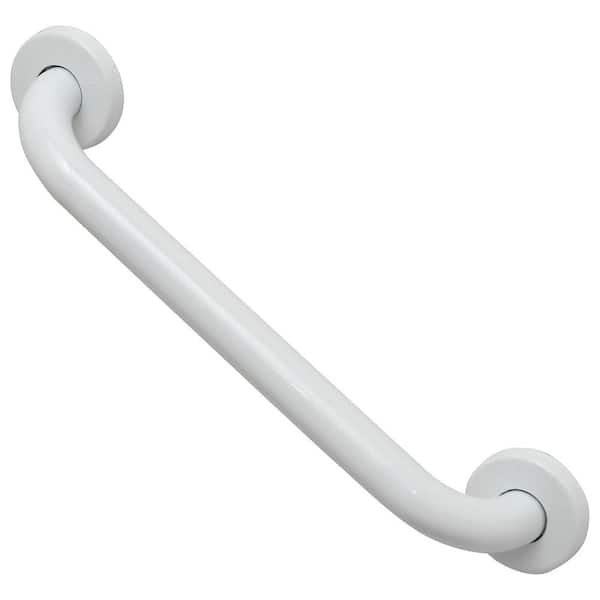 11.8 in. L x 1 in. D Exposed Screw Grab Bar Wall-Mounted, Rust-Resistant White