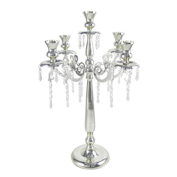 Silver Modern Victorian Candelabra Candlestick Candle Holder