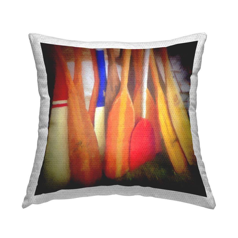 Boat Oars Leaning Outdoor Printed Throw Pillow by GraffiTee Studios price history on PriceWatchPro