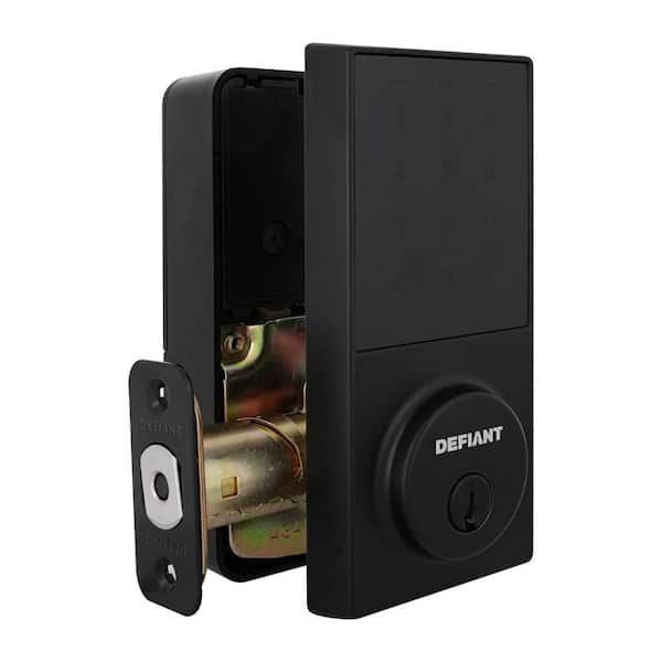 Defiant Matte Black Electronic Lever Door Lock with Biometric Fingerprint  Deadbolt LH01-MB - The Home Depot