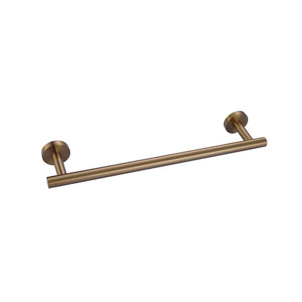 16 in. Wall Mounted Single Towel Bar in Gold