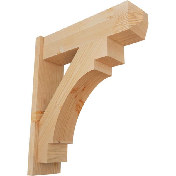 Ekena Millwork 8 in. x 30 in. x 26 in. Merced Craftsman Smooth Douglas Fir Outlooker