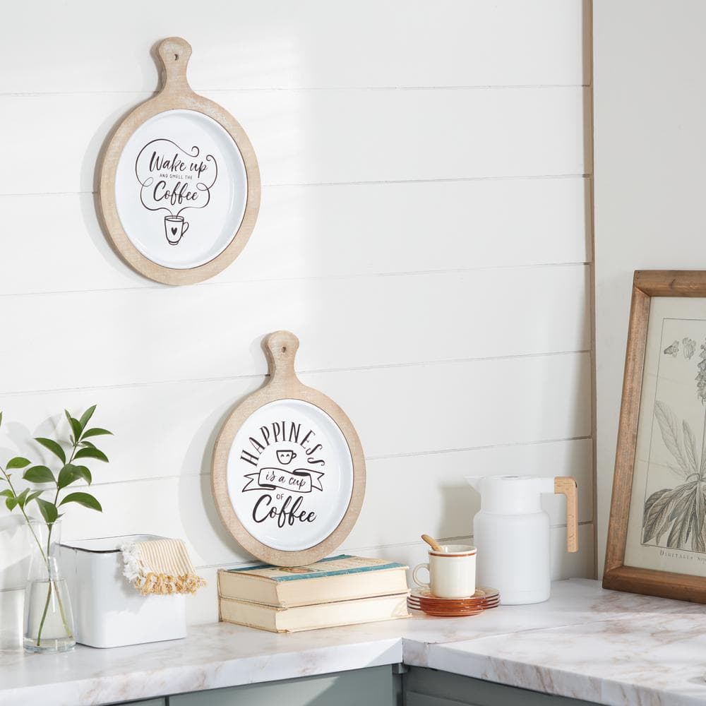 Litton Lane Farmhouse Iron White Wall Decor (Set of 2) 63420 - The Home ...