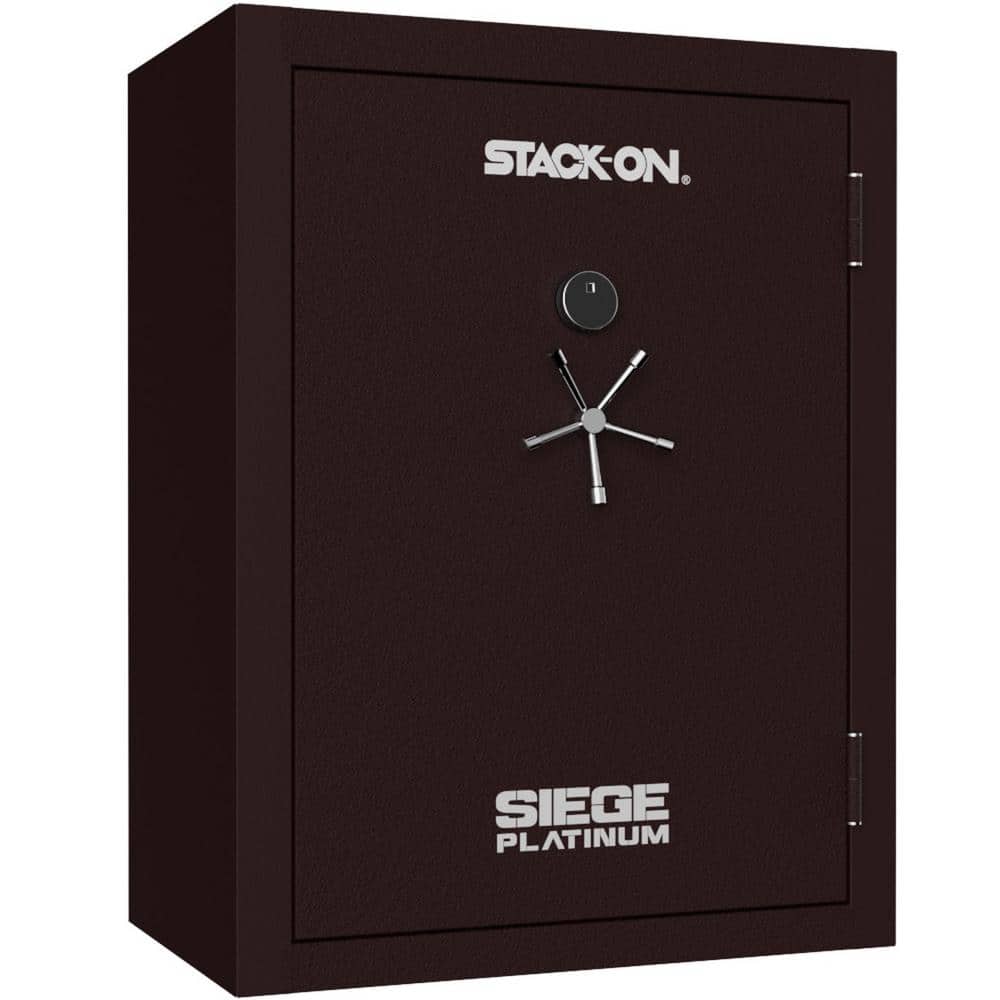 STACK-ON Siege Platinum 73-Gun Fire and Water Resistant Safe, Biometric and Electronic Lock, Black Cherry, Gun Safe -  HDS5945BCFBC23