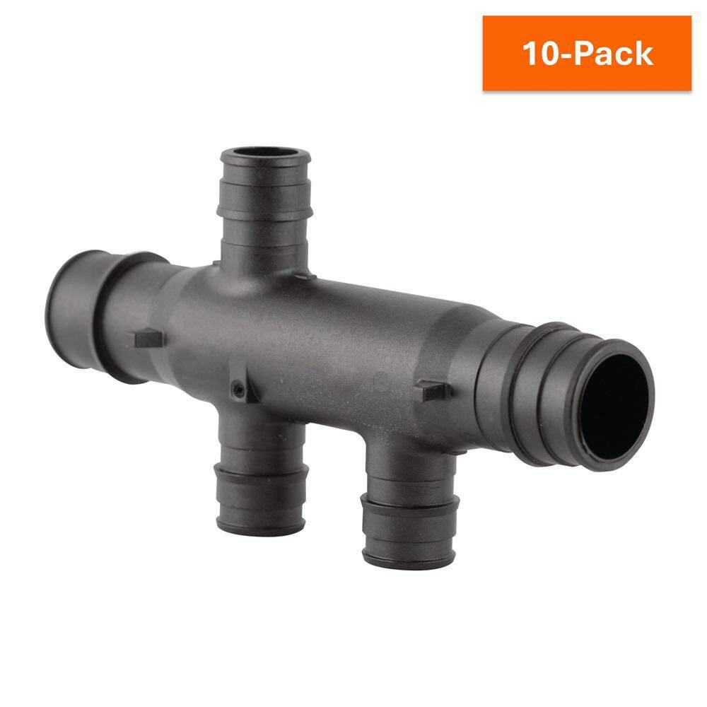 ProPEX 3/4 in. PEX Expansion Barb Engineered Polymer Open Opposing Multi-Port Tee, 1/2 in. Branches, 3-Outlets (10-Pack) price history on PriceWatchPro