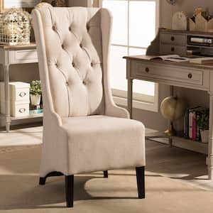 Vincent Beige Fabric Upholstered Accent Chair