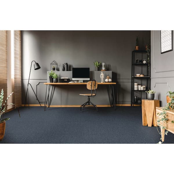 Viking - Stoneybrook - Blue 12 ft. Wide x Cut to Length 11.5 oz. Olefin Loop Carpet