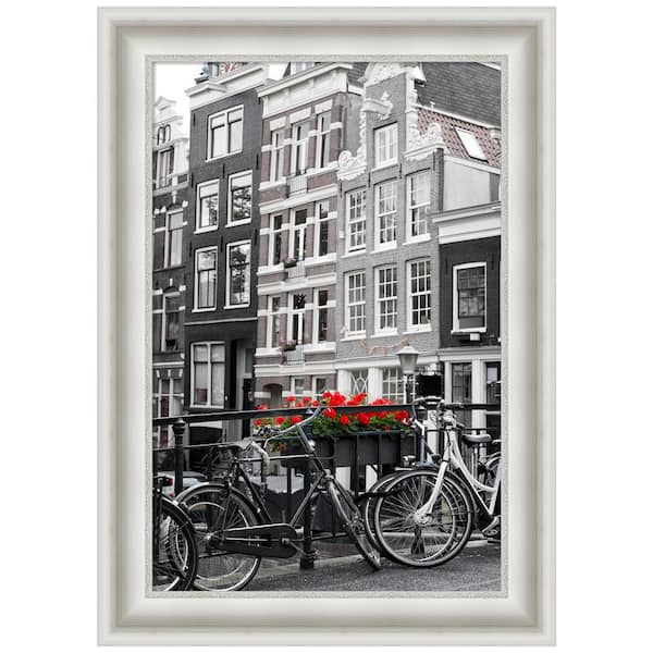 Amanti Art Parlor White Picture Frame Opening Size 20x30 in.