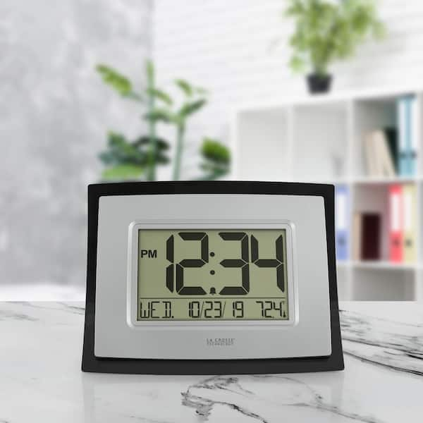 La Crosse Technology Digital Wall Clock with Temperature