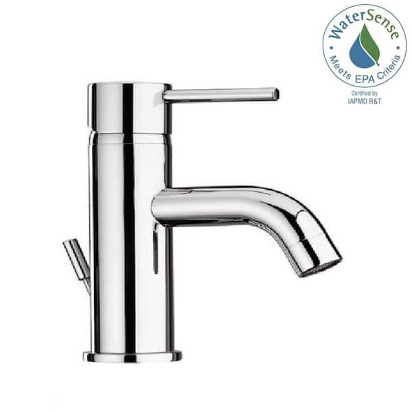 Elba Single Hole 1-Handle Low-Arc Bathroom Faucet in Chrome
