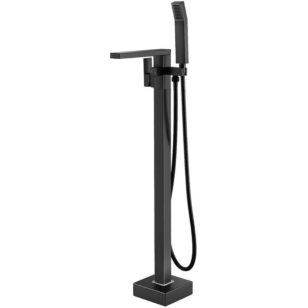 Waterfall Single-Handle Floor Mount Freestanding Tub Faucet Bathtub Filler 