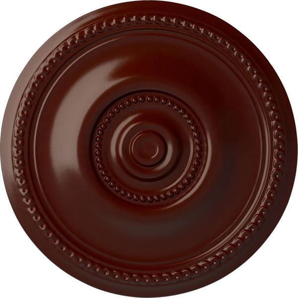 Ekena Millwork 20-5/8" x 1-3/8" Raynor Urethane Ceiling Medallion (Fits Canopies upto 6"), Brushed Mahogany