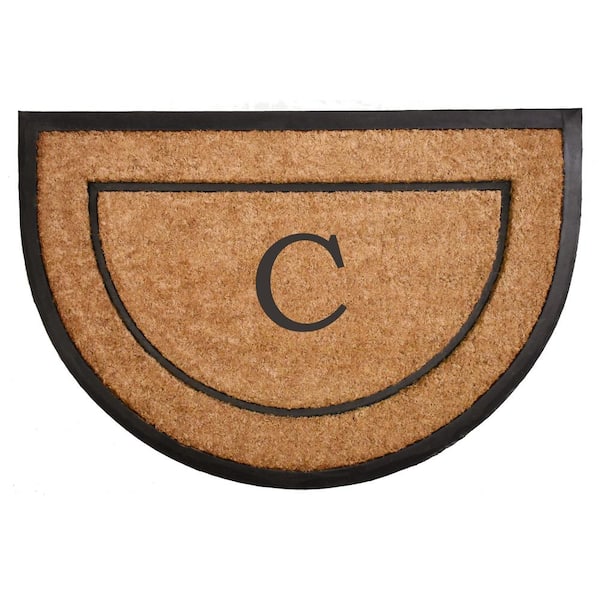 Calloway Mills The General Half-Circle Door Mat, 24" x 36", Letter C
