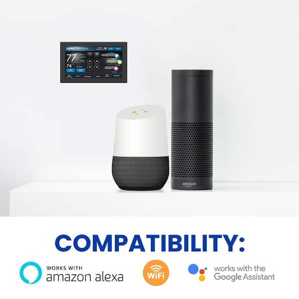 AprilAire - 7-Day Universal Wi-Fi Programmable Thermostat with Color Touchscreen, Compatible with Amazon Alexa and Google Assistant