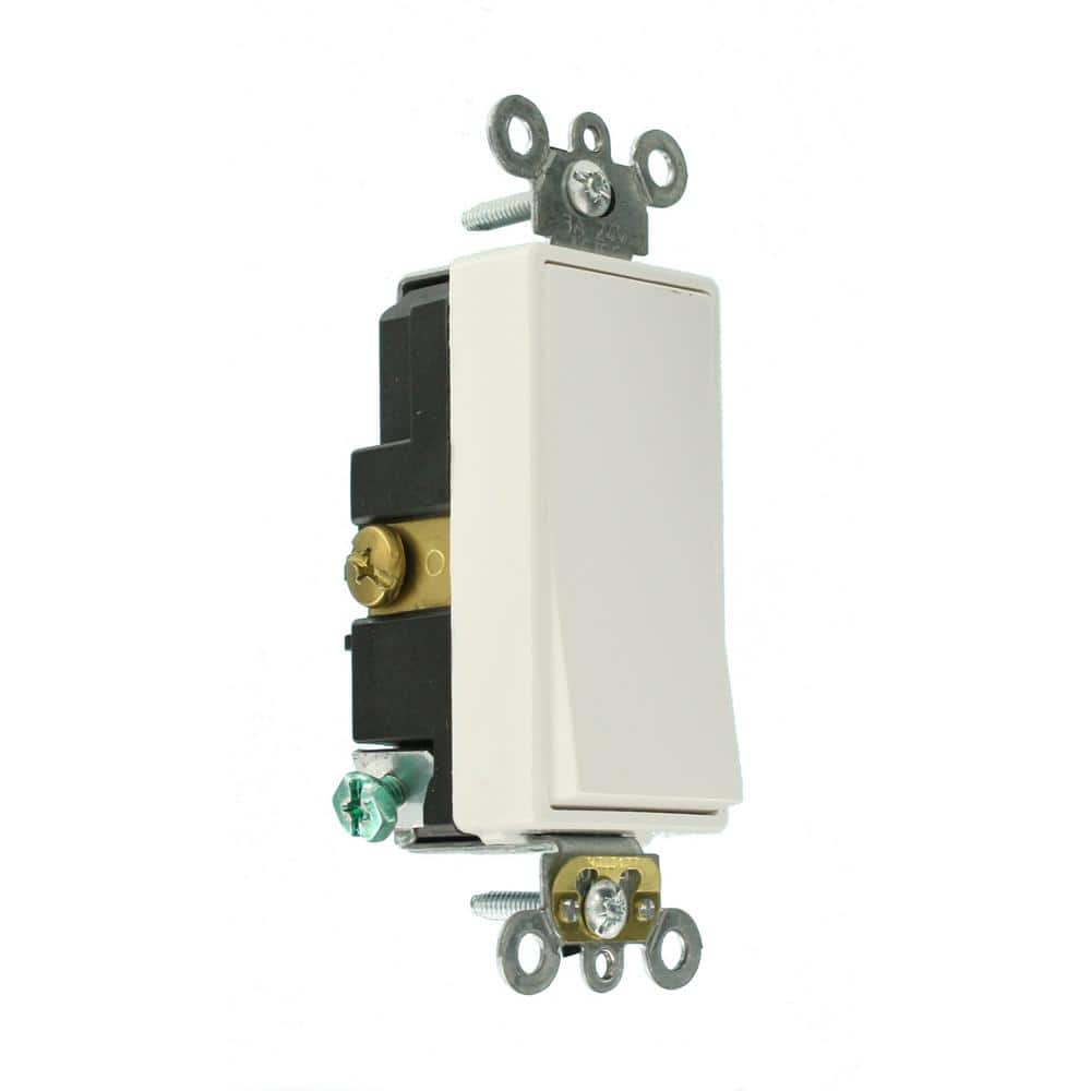 White Satin Low Voltage Rocker Light Switch