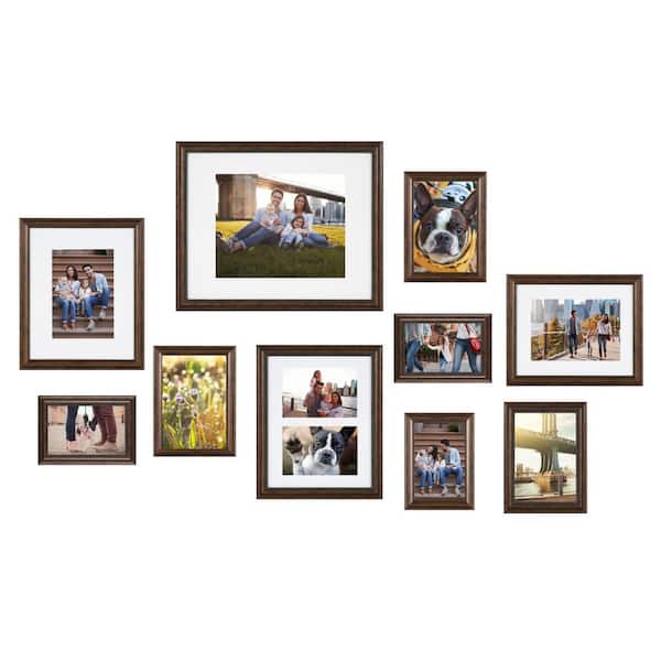 Kate and Laurel Traditional Bronze Picture Frames (Set of 10)