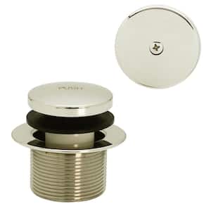 1-1/2 in. NPSM Coarse Thread Tip-Toe Bathtub Drain Trim with One-Hole Overflow Faceplate, Polished Nickel