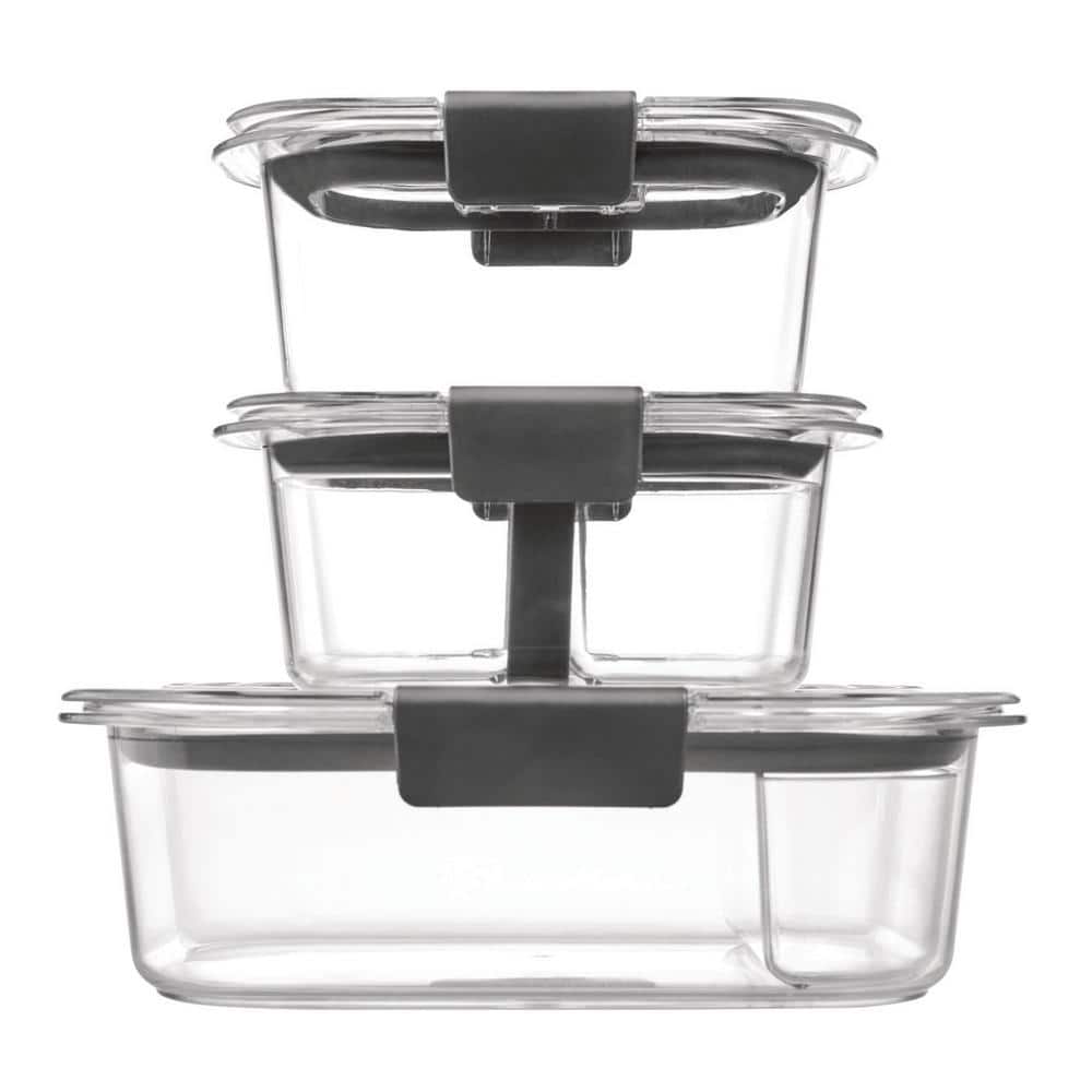 Rubbermaid Brilliance Food Storage Container - 2 Pack - Clear/Black, 9.6 c  - City Market