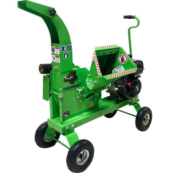 YB2510KOH 2.5 in. 9.5 HP 277 cc Gas Powered Wood Chipper with Wagon Style Towing Kit