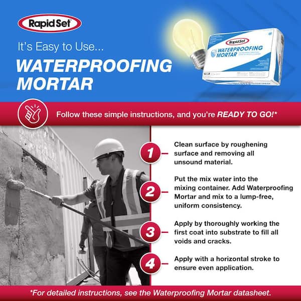 Rapid Set - 50 lbs. Waterproofing Mortar