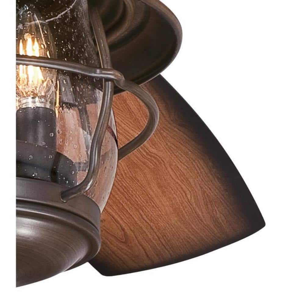 Aged Walnut 52" Indoor/Outdoor Ceiling Fan with Light