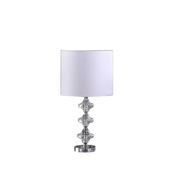 Ore International 22 25 In Geometric, Cylinder Crystal Table Lamp With Prisms