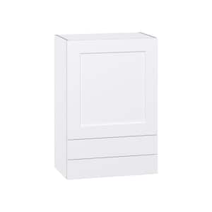 Wallace Painted Warm White Shaker Assembled Wall Kitchen Cabinet with 2-Drawers (24 in. W x 35 in. H x 14 in. D)