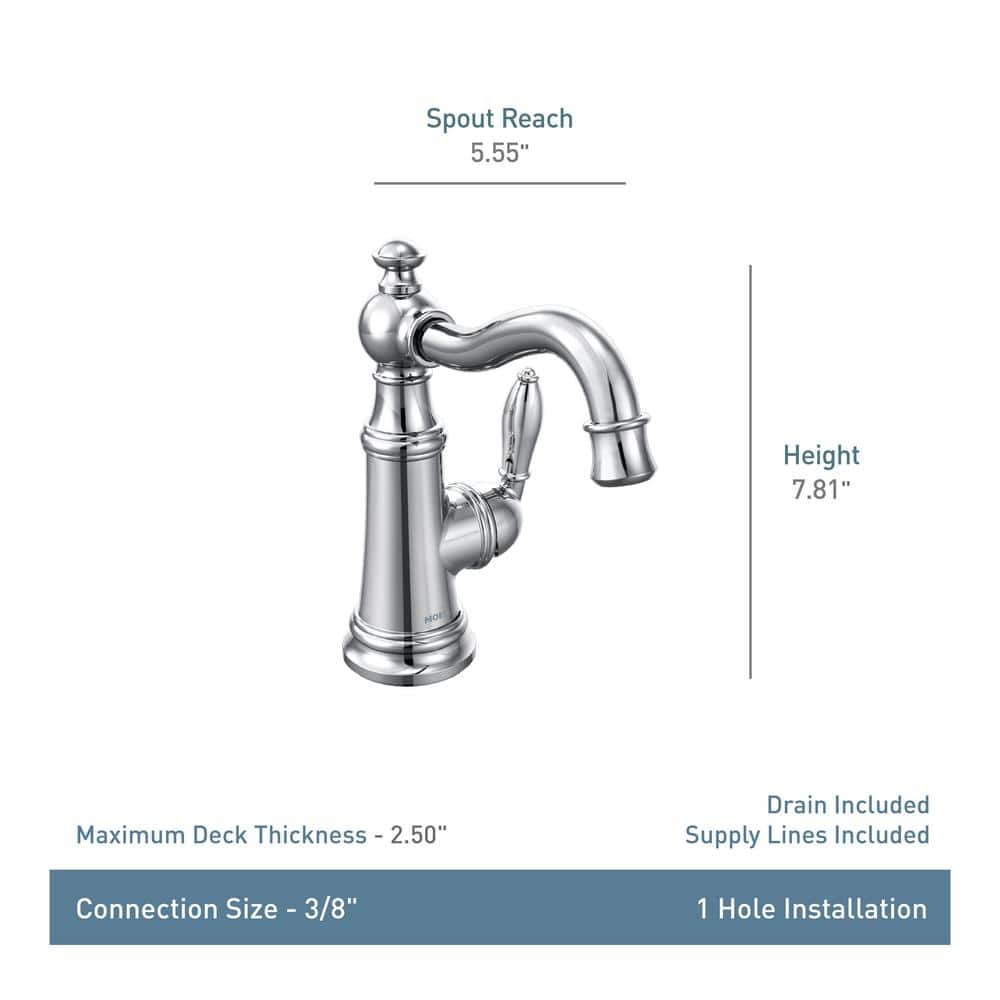 Polished Nickel Single Hole Modern Bathroom Faucet with Drain