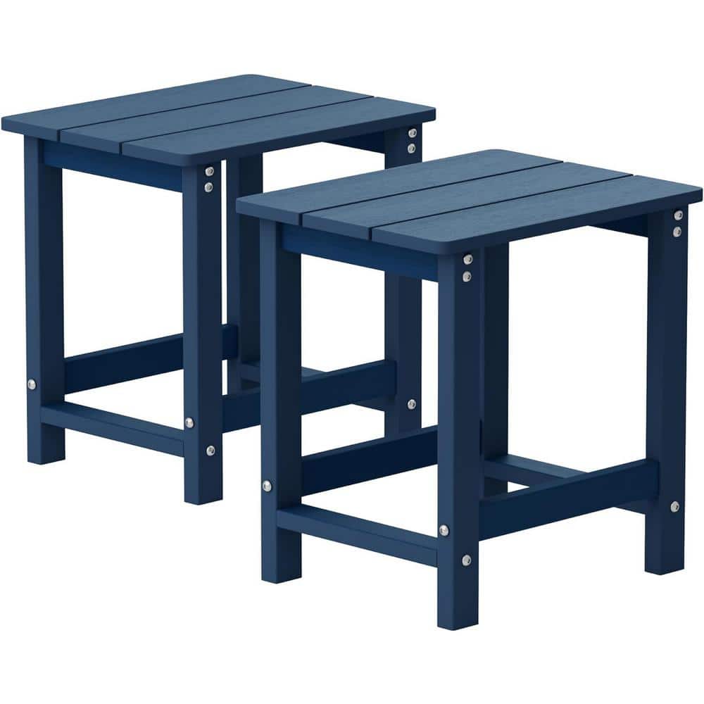 16.7 in. H Navy Square Plastic Adirondack Outdoor Side Table (2-Pack) price history on PriceWatchPro