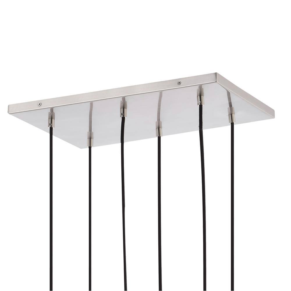 Sydney 18.88" Nickel Glass Bohemian LED Pendant Light