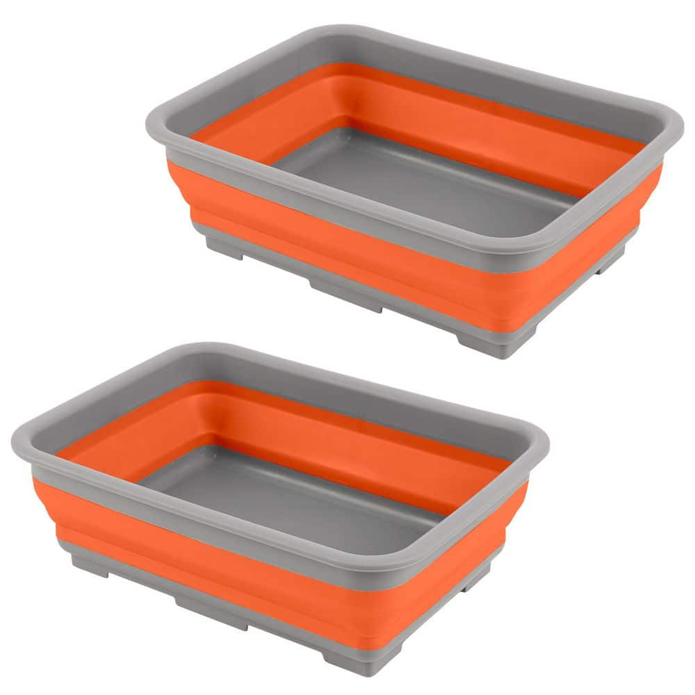 Wakeman Set of 2 Multi-Purpose Wash Bins-7.27 l Basins for Travel