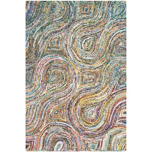 Nantucket Multi 5 ft. x 8 ft. Striped Abstract Area Rug