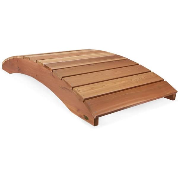 Cedar Bridge, Outdoor Garden Walkway, 6 ft., Natural Finish