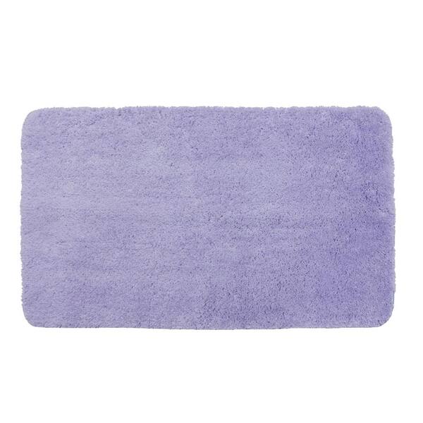 J and M Home Fashions 40 in. x 24 in. Polyester Bath Mat in Purple