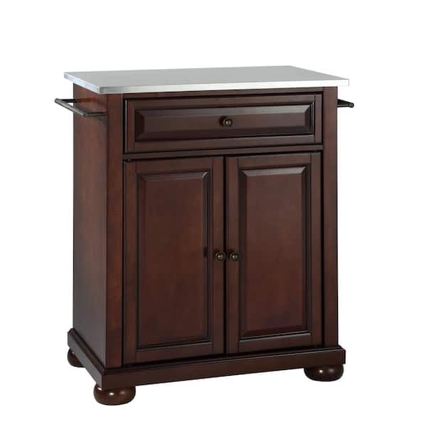 CROSLEY FURNITURE Alexandria Portable Kitchen Island with Stainless Steel Top