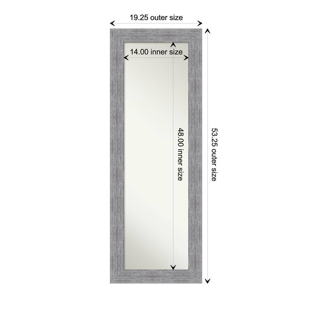 Bark Rustic Grey Full Length Over-the-Door Mirror