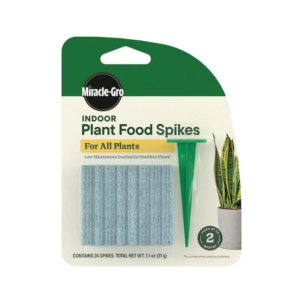 Indoor Plant Food Spikes for All Plants, For Houseplants, Flowers, Vegetables, and Herbs (24 Spikes)