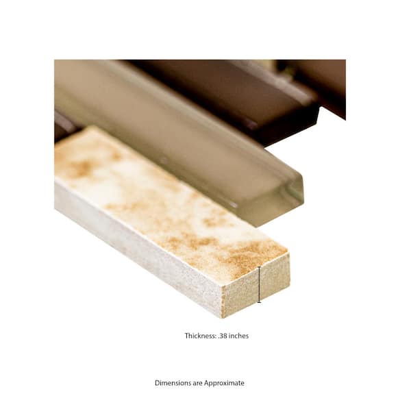 MSI Amalfi Cafe Interlocking 12 in. x 12 in. x 6 mm Glass and Porcelain Mesh-Mounted Mosaic Tile (15 sq. ft./case) MSI Amalfi Cafe Interlocking 12 in. x 12 in. x 6 mm Glass and Porcelain Mesh-Mounted Mosaic Tile (15 sq. ft./case)