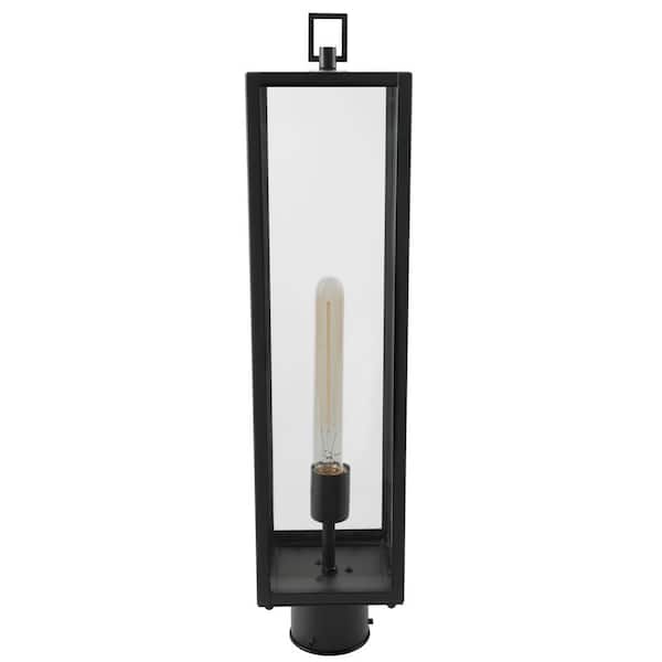 NORWELL Capture 1-Light Matte Black Outdoor Post Mount