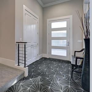 Aster Hex Nero 8-5/8 in. x 9-7/8 in. Porcelain Floor and Wall Tile (11.5 sq. ft./Case)