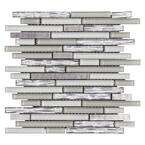 Jeffrey Court Binary Code Gray and Blue 11.625 in. x 11.625 in ...