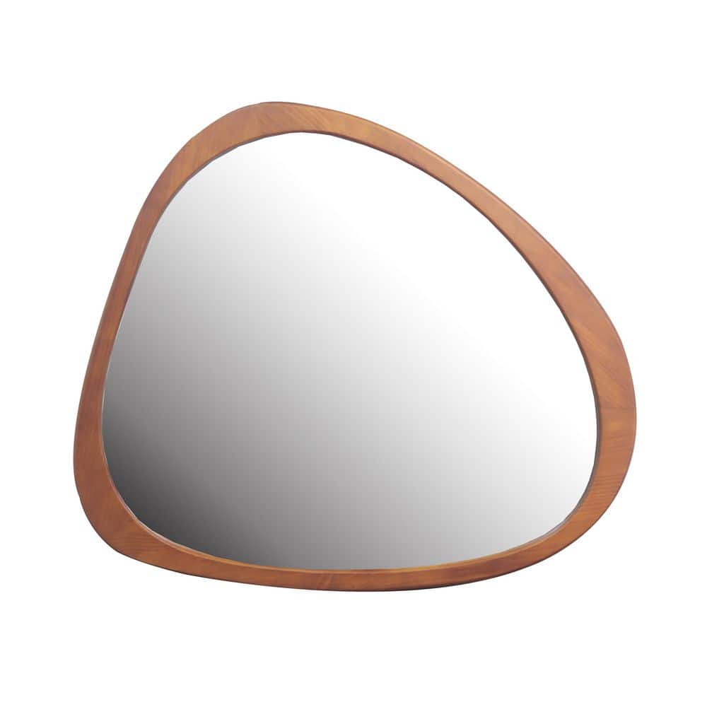 Natural 44.9 in W x 38.93 in. H Solid Wood Mirror Large Sized Dressing Mirr