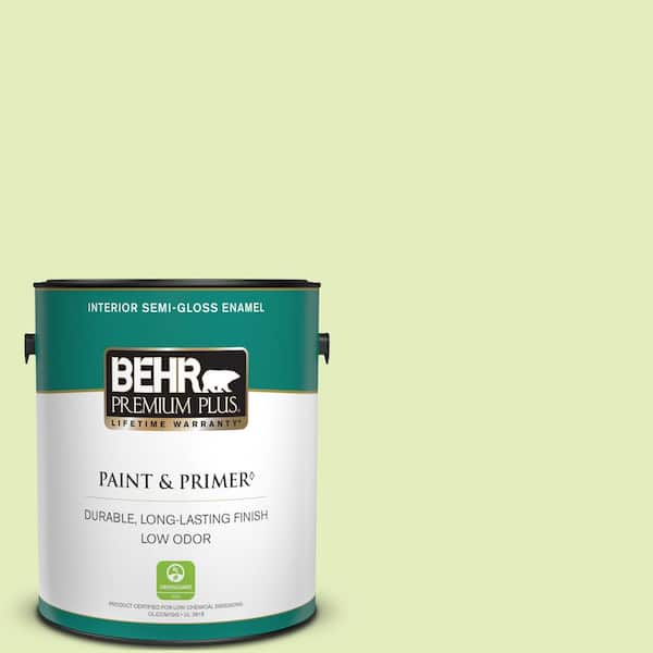 BEHR PREMIUM PLUS 1 gal. #420A-2 Spirit Whisper Semi-Gloss Enamel Low Odor Interior Paint & Primer