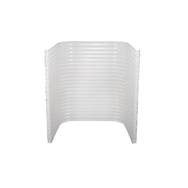 55 in. W x 36 in. D x 60 in. H White Steel Egress Window Well