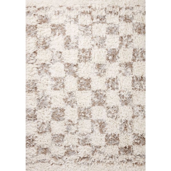 Amira 2 ft. 3 in. x 4 ft. Ivory / Pebble Shag Accent Rug