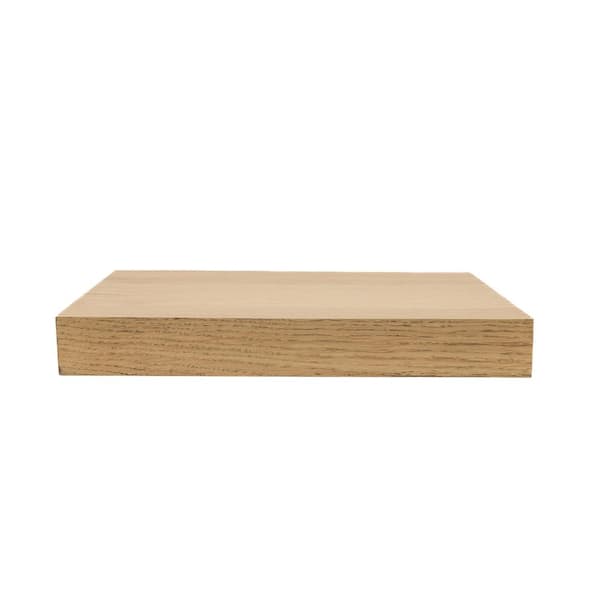 16 in. W x 10 in. D White Oak Veneer Wood Kitchen Decorative Wall Shelf