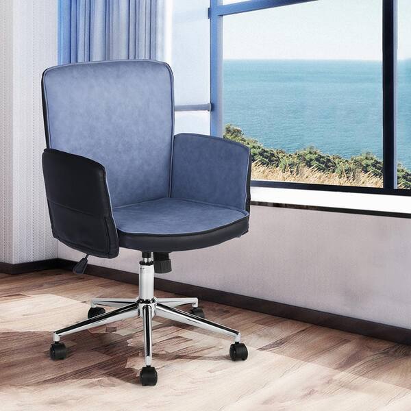 Homy Casa Zak Black Upholstered Armrest Big Office Chair