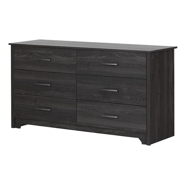 South Shore Fusion Gray Oak 6-Drawer 59.25 in. Dresser