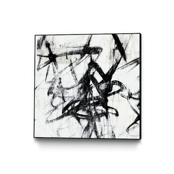Unbranded 20 in. x 20 in. "Monotype Scribble I" by Jennifer Goldberger Framed Wall Art